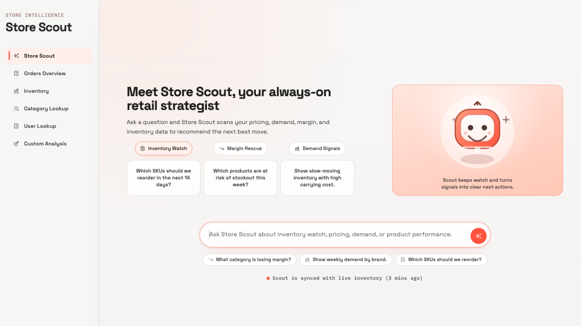 Custom chatbot interface